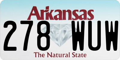 AR license plate 278WUW