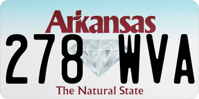 AR license plate 278WVA