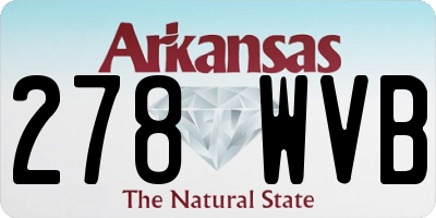 AR license plate 278WVB