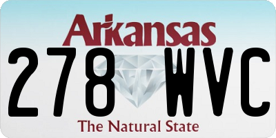 AR license plate 278WVC