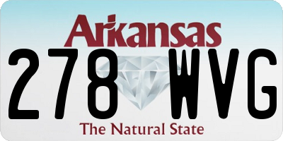 AR license plate 278WVG
