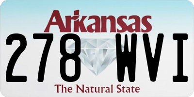 AR license plate 278WVI