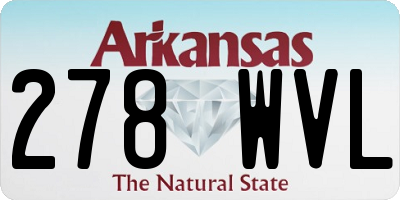 AR license plate 278WVL