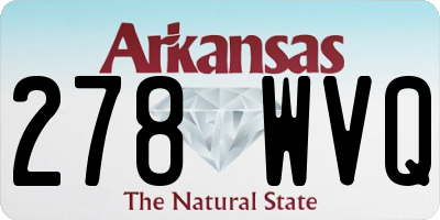 AR license plate 278WVQ