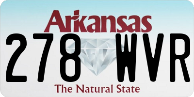 AR license plate 278WVR