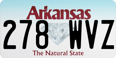 AR license plate 278WVZ