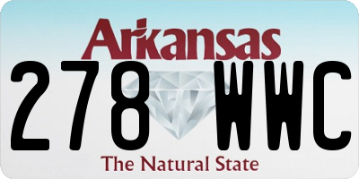 AR license plate 278WWC