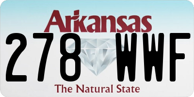 AR license plate 278WWF