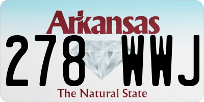 AR license plate 278WWJ