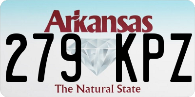 AR license plate 279KPZ