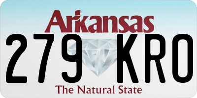 AR license plate 279KRO