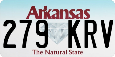AR license plate 279KRV