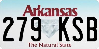 AR license plate 279KSB