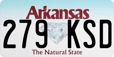 AR license plate 279KSD