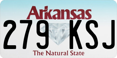 AR license plate 279KSJ