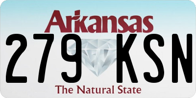 AR license plate 279KSN