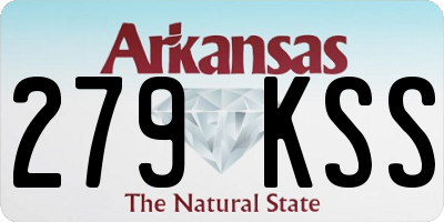 AR license plate 279KSS