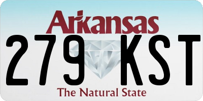 AR license plate 279KST
