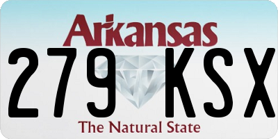 AR license plate 279KSX
