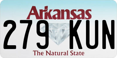 AR license plate 279KUN