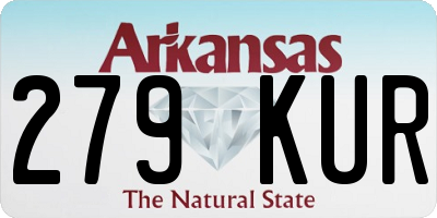 AR license plate 279KUR