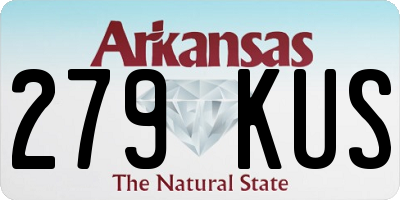 AR license plate 279KUS