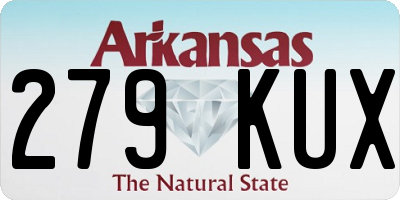 AR license plate 279KUX