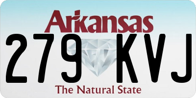 AR license plate 279KVJ