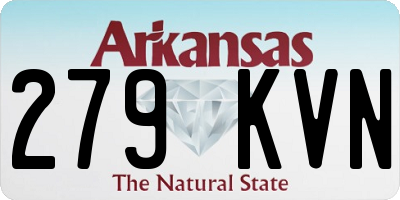 AR license plate 279KVN