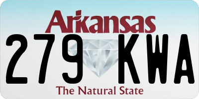 AR license plate 279KWA