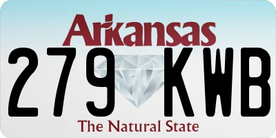 AR license plate 279KWB