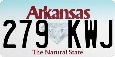 AR license plate 279KWJ