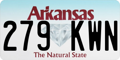 AR license plate 279KWN