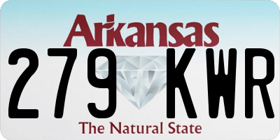 AR license plate 279KWR