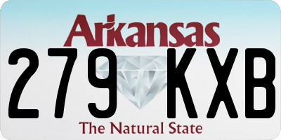 AR license plate 279KXB