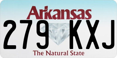AR license plate 279KXJ