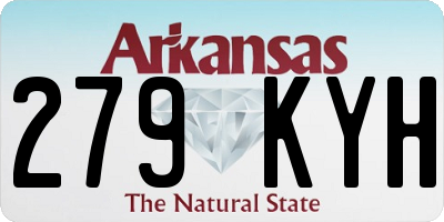 AR license plate 279KYH