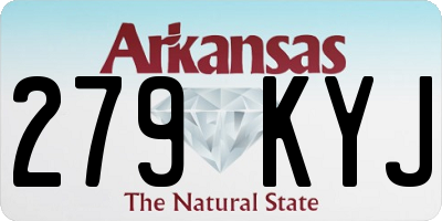 AR license plate 279KYJ