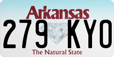 AR license plate 279KYO
