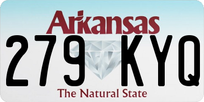 AR license plate 279KYQ