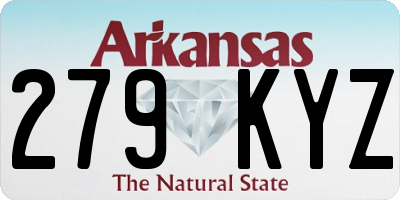 AR license plate 279KYZ