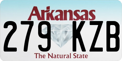 AR license plate 279KZB