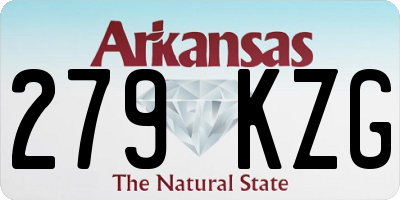 AR license plate 279KZG