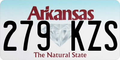 AR license plate 279KZS