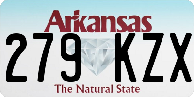 AR license plate 279KZX