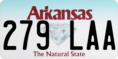 AR license plate 279LAA