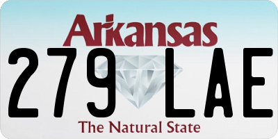 AR license plate 279LAE