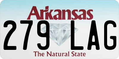 AR license plate 279LAG