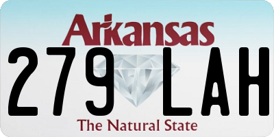 AR license plate 279LAH