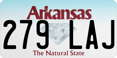 AR license plate 279LAJ